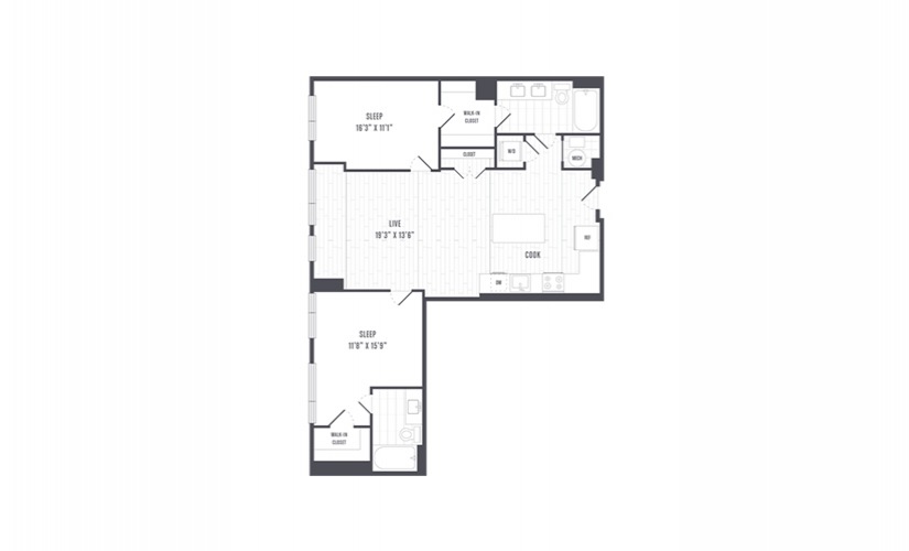 The Lindley Floor Plans Two Bedroom Apartment