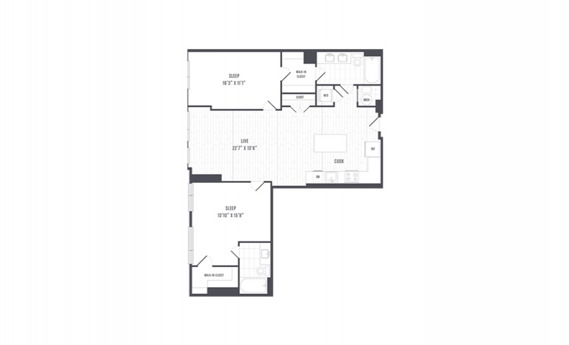 The Lindley Floor Plans Two Bedroom Apartment