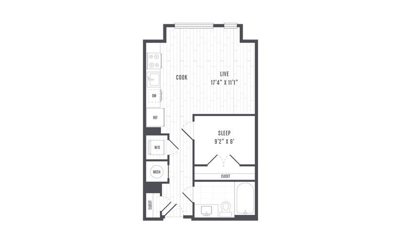 The Lindley Floor Plans One Bedroom Apartment