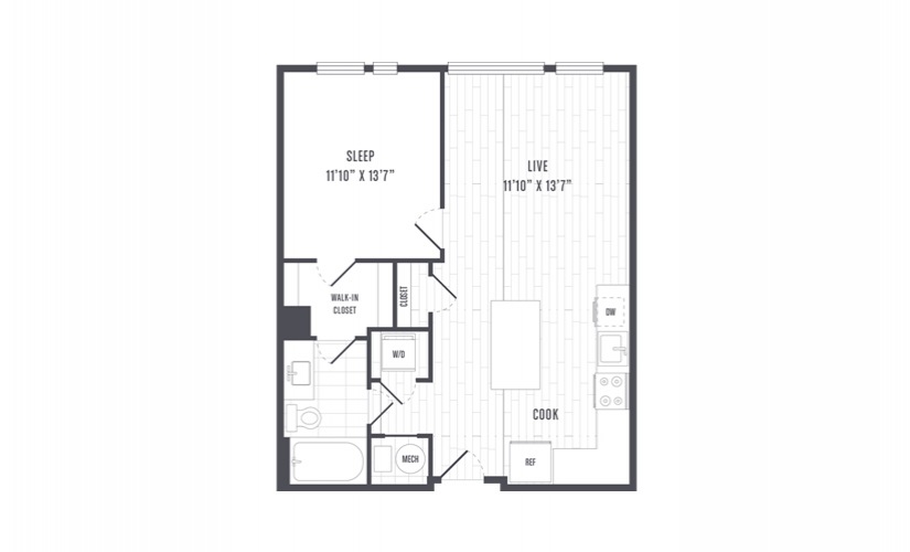 The Lindley Floor Plans One Bedroom Apartment