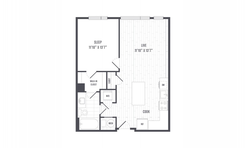 The Lindley Floor Plans One Bedroom Apartment