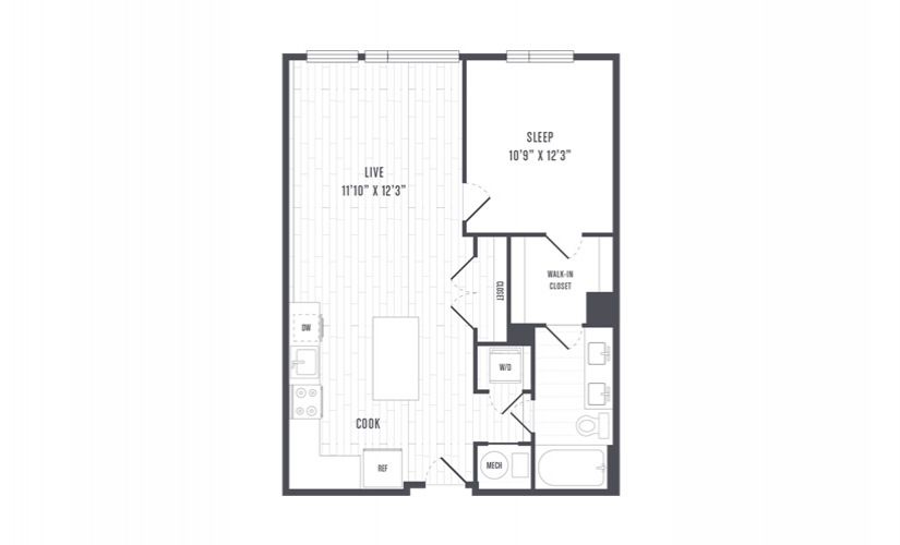 The Lindley Floor Plans One Bedroom Apartment