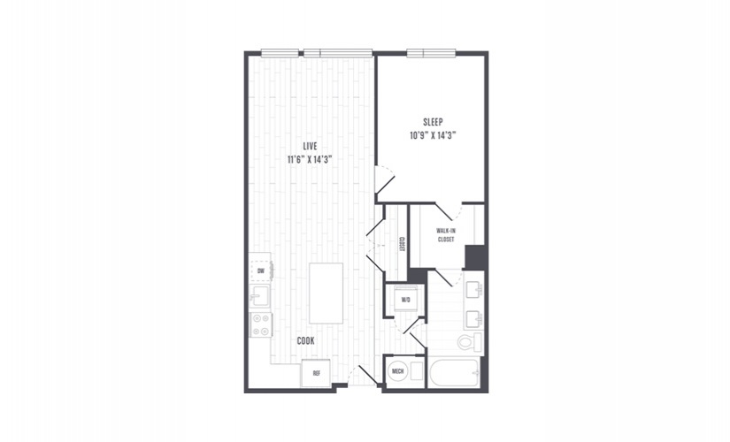 The Lindley Floor Plans One Bedroom Apartment