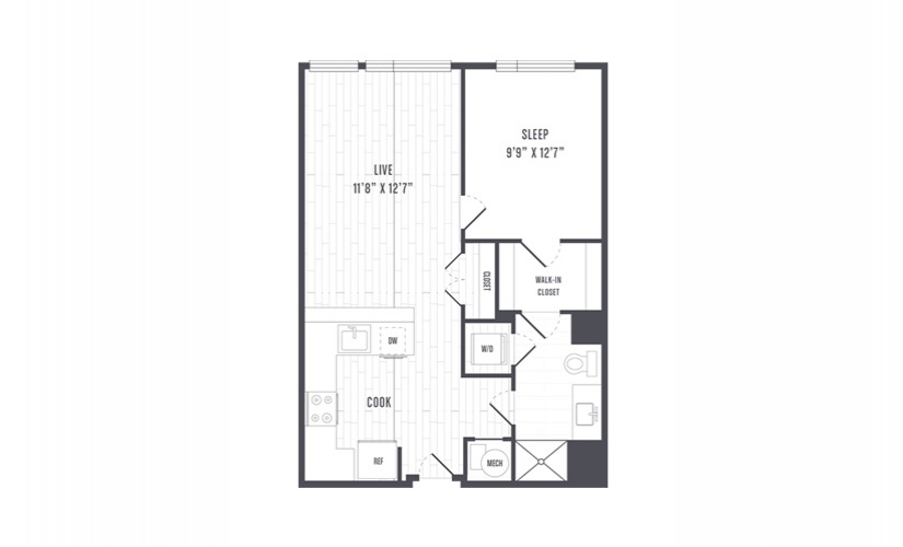The Lindley Floor Plans One Bedroom Apartment