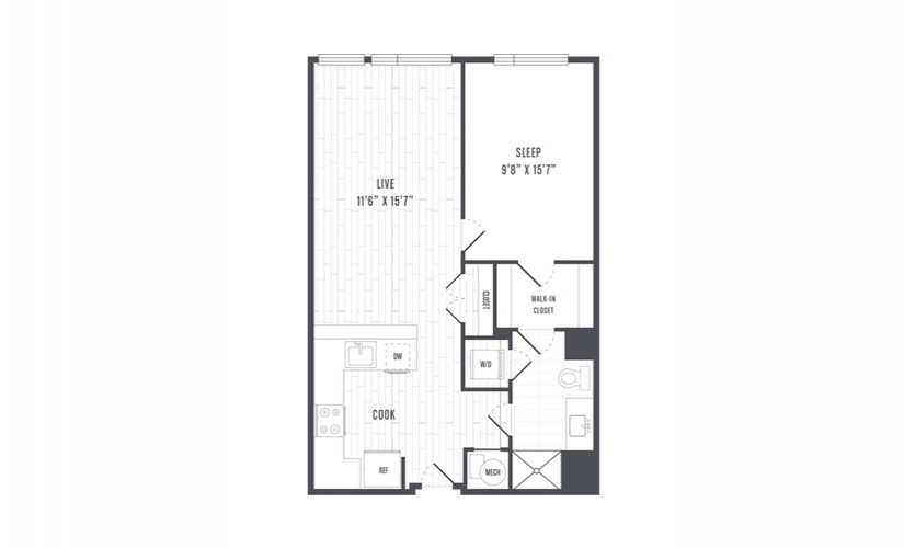The Lindley Floor Plans One Bedroom Apartment