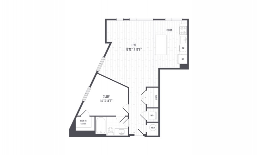 The Lindley Floor Plans One Bedroom Apartment