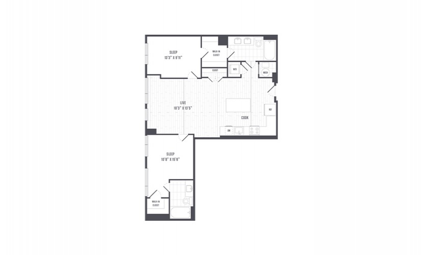 The Lindley Floor Plans Two Bedroom Apartment
